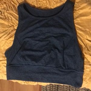 Joy Lab Heather Blue high neck sports bra
